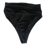 Fold over black bikini bottoms Medium very cheeky Brazilian cut high waisted​ Photo 3