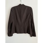 Ralph Lauren Lauren  Wool Blend Jacket Womens Size 8 Brown Stripes Career Photo 2