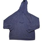 American Eagle Aerie  Women's Blue Raglan Drawstring Hoodie Sweatshirt Size XL Photo 0