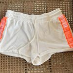 Forever 21  White Activewear Shorts With Orange Stripe Photo 2