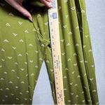 Market & Spruce Womens Olive Green Jumpsuit Wide Leg Waist Tie Geometric Print S Photo 6