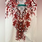 Soft Surroundings  Amalia Blouse 100% Cotton Button Detailed Lined Top Size Large Photo 4