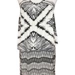House of Harlow 1960 Black & White Abstract Pattern Tiered Mod Mini Dress XS Photo 0