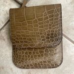 Punto Fibbia Made in Italy Snake Croc Embossed Crossbody Purse Euc Green small Photo 6