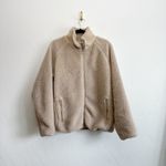 Brandy Melville  | John Galt Willow Full-Zip Sherpa Teddy Jacket in Tan Photo 1