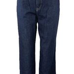 Uniqlo Women's Blue Dark Wash Straight Leg High Waist Denim Jeans Pants Size 24 Photo 0