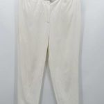Piazza Sempione  Pants Women SIZE 4 White Brigitte Back Cuff Slit High Rise Photo 0