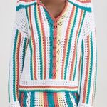 Solid & Striped  The Lola Pullover Crochet Long Sleeved Split Cuffs Photo 0