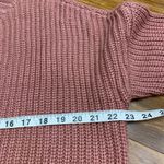 Romeo + Juliet Couture  Knit Sweater Womens Size Small Cropped‎ Raw Hem Long Pink Photo 6