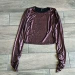 AQUA  metallic long sleeve top Photo 0