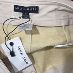 MIOU MUSE Women's Creamy High Waisted Wide Leg Faux Leather Pants Size M Size M Photo 4