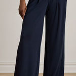 Lauren Ralph Lauren Pleated Stretch Jersey Wide Photo 0