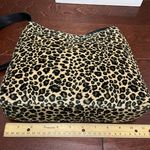 Evan Picone Cream Black Tan Leopard Velvet Shoulder Purse Photo 5