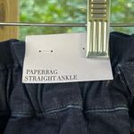 We Wore What Paperbag Straight Ankle Jeans Dark Wash Size 27. NEW Photo 12