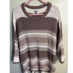 Aerie  drop shoulder neutral stripe oversized sweater, NWT, size L/XL Photo 0