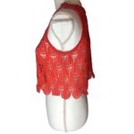 Rainbow Sandals Rainbow Shops Floral Crochet Sleeveless Crop Tank Top Photo 46