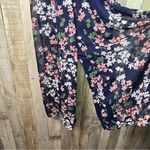 Trixxi  Spaghetti Strap XS Surplice Floral Jumpsuit Cropped Lined Wide Legs Photo 4