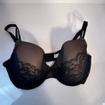 Wacoal Black Lace Overlay Tulle Balconette Bra 36DDD Photo 4