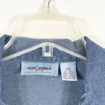 Jane Ashley  Medium Petite Top Shacket Beaded Denim Blue Embroidered‎ Button 1480 Photo 7