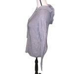 Cyrus  Gray Hoodie Pullover Sweater Drawstrings V-neck Size small Excellent condition Armpit to armpit measures 20 inches  Shoulder to hem measures 24 inches  Rayon polyester nylon Photo 4