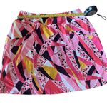 IBKUL Vibrant Pink and Yellow Athletic Golf Tennis Pickle Ball Skort Size (S) Photo 3