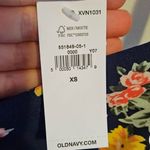 Old Navy  Navy Blue Floral Jumpsuit with Relaxed Silhouette | Size Medium Photo 7