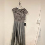 La Femme NWT Floral Embroidery Chiffon Column Gown Size 0 Photo 1