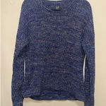 Gap Womens Large Blue Multicolor Knit Crew Neck Long Sleeve Sweater Photo 0