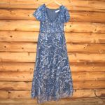 Mac Duggal 20301 Navy Embellished Illusion Butterfly Sleeve A-Line Gown 10 Photo 4