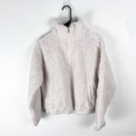 Athleta  Cream Cloud Fleece Quarter Zip Long Sleeves Pockets Sweatshirt Size XS Photo 6