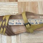 NAYA “Fausta” Yellow Woven Leather Ankle Strap Wedge Heeled Sandal Size 9 Photo 6