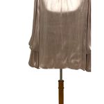Carmen Marc Valvo Carmen by Bubble Sleeve Satin Blouse Champagne Size XL Holiday Photo 6
