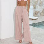 NWT ~ Women's Dusty Pink Flowy Palazzo Pants ~ Pockets & Wide Leg ~ Plus Size 2X Photo 2