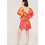 Farm Rio ombré summer garden Vibrant Orange and Pink Floral Dress NEW Photo 5