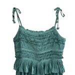 Sea New York. NEW NWT Risa Ramie Satin Midi Dress In Sage Green Photo 3