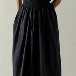 SUMMER AWAY Gaia Smocked Midi Dress Black Small Photo 0