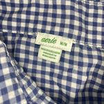 Aerie Womens Blue Plaid Oversized Button Up - M Photo 4