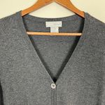 Spiegel Duster Cardigan Sweater Womens Large Gray Button Up Cotton Angora Pocket Photo 9