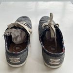 Toms Paseo Movember Mustache Grey Herringbone Shoes Mens Size 6 Womens Size 7.5 Photo 2