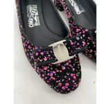 Salvatore Ferragamo Ferragamo Vara Sequin Embellished Bow Pumps Black Purple 37 NWOB Photo 3
