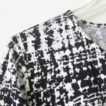 Croft & Barrow  Black White Tweed Print Rhinestone 3/4 Sleeve T-Shirt Medium Photo 1