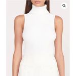 STAUD  Sleeveless Ribbed Turtleneck Callum Sweater Top XS designer ivory white Photo 7