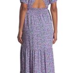 Purple floral prairie dress Size M Photo 4