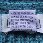 VTG 90s Christmas High Neck One Button Ribbed Knit Cardigan Teal Green Women’s M Blue Size M Photo 6