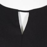 XOXO Vintage Y2K  Black Peplum Pencil Dress Keyhole Neck Size 7/8 Corporate Goth Photo 3