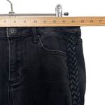 Driftwood  Jeans Jackie Lace Trim Raw-hem Slim Jeans Black Stretch Denim Size 28 Photo 10