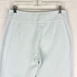 J. McLaughlin J. McLauglin Jacquard Button Ankle Pants Size 8 Light Blue Side Zip Cotton Photo 3
