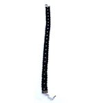 Elastic choker handmade black elastic lace necklace faux miniature rhinestones Photo 2