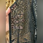 For Love & Lemons  Black Lace Bow Ruffle Mini Dress Size Small Photo 8