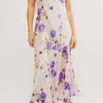 Free People  Dress Size Medium Warm Hearts Midi NWT Ivory Combo Lace Floral Boho Photo 2